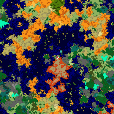 Map of Bedrock seed 1757738140 around the world origin