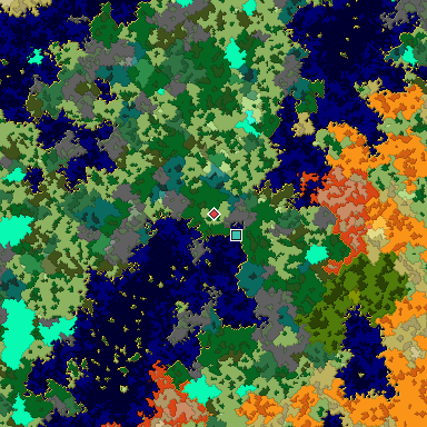 Map of Bedrock seed 730905938 around the world origin