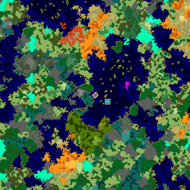 Map of Bedrock seed -214810529 around the world origin