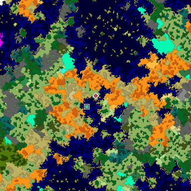 Map of Bedrock seed 1092691845 around the world origin
