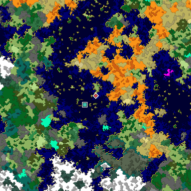 Map of Bedrock seed -1470660031 around the world origin