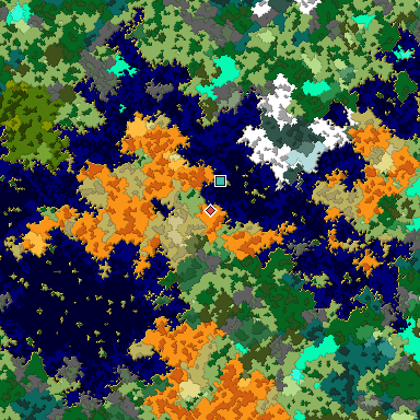 Map of Bedrock seed -1765324381 around the world origin