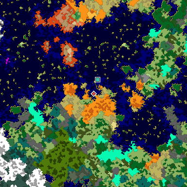 Map of Bedrock seed 2134890233 around the world origin