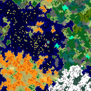 Map of Bedrock seed 2119005677 around the world origin