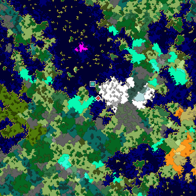 Map of Bedrock seed 1944377343 around the world origin