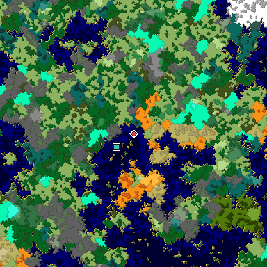 Map of Bedrock seed 1517000146 around the world origin