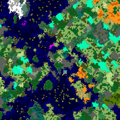 Map of Bedrock seed 547036704 around the world origin