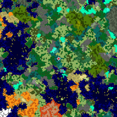 Map of Bedrock seed 768078077 around the world origin
