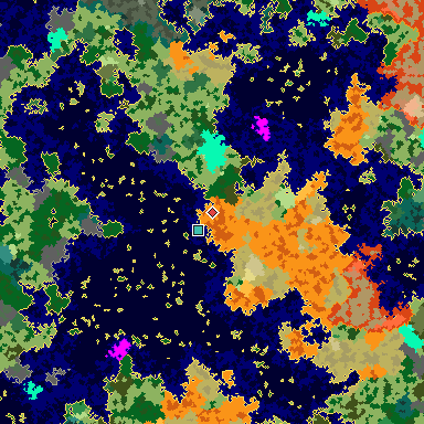 Map of Bedrock seed -1527058108 around the world origin