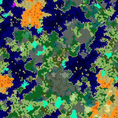 Map of Bedrock seed -1908147458 around the world origin