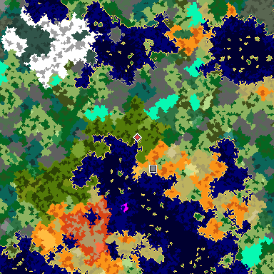 Map of Bedrock seed 449440928 around the world origin