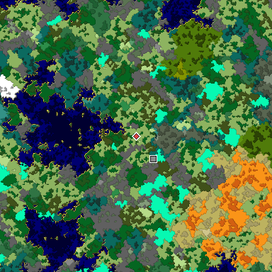 Map of Bedrock seed 430506850 around the world origin