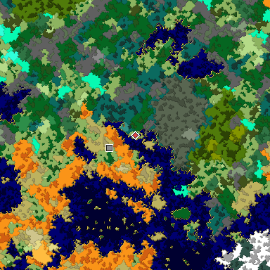 Map of Bedrock seed 1465435264 around the world origin