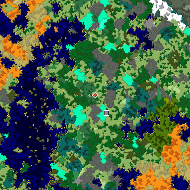 Map of Bedrock seed -797600515 around the world origin