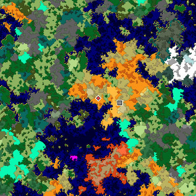 Map of Bedrock seed -223709880 around the world origin