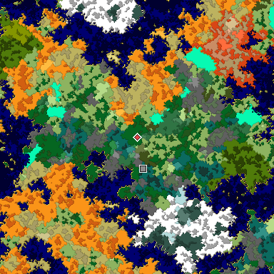 Map of Bedrock seed 994505496 around the world origin