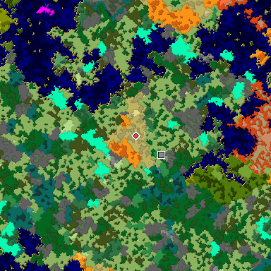 Map of Bedrock seed 1635652915 around the world origin