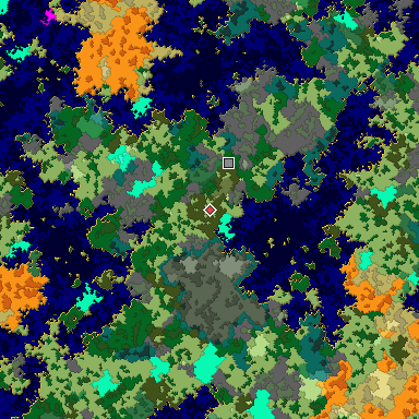 Map of Bedrock seed -1908147458 around the world origin