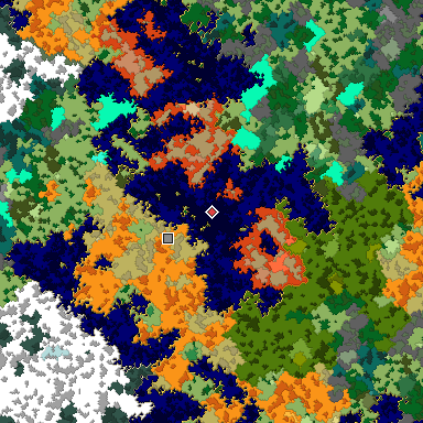 Map of Bedrock seed -1548386430 around the world origin
