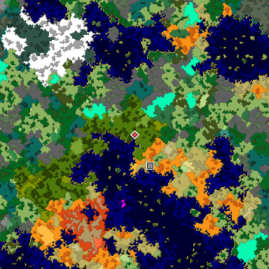 Map of Bedrock seed 449440928 around the world origin