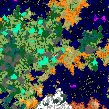 Map of Bedrock seed 2147240010 around the world origin