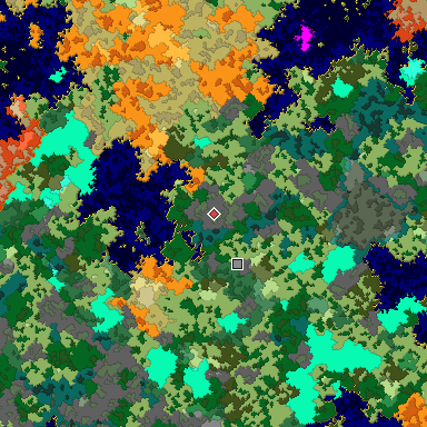 Map of Bedrock seed -2138639280 around the world origin