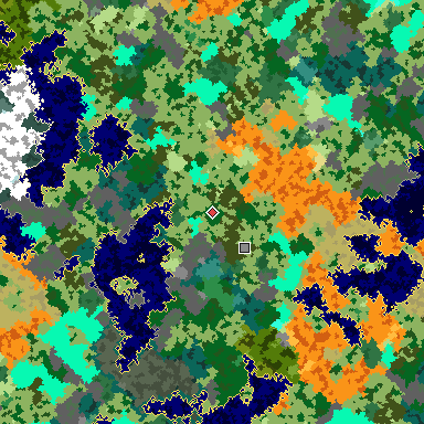 Map of Bedrock seed 711876966 around the world origin