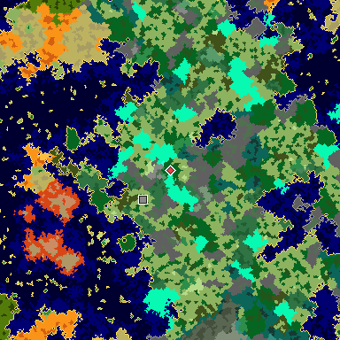 Map of Bedrock seed 359867674 around the world origin