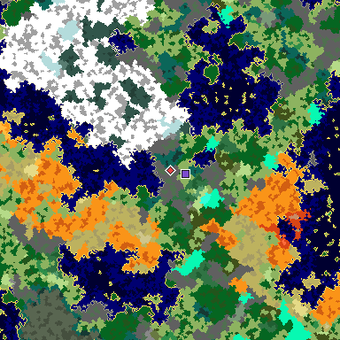 Map of Bedrock seed 178998999 around the world origin