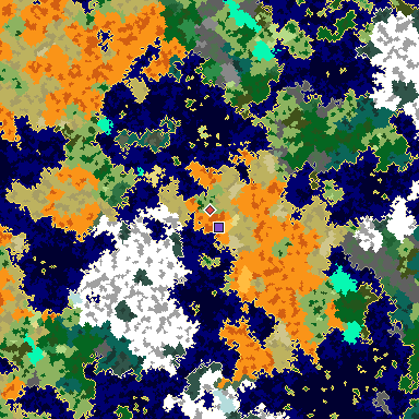 Map of Bedrock seed 1761335061 around the world origin
