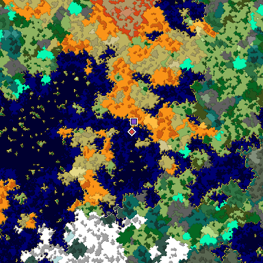 Map of Bedrock seed 2025997989 around the world origin