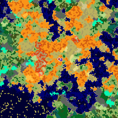 Map of Bedrock seed -730497415 around the world origin