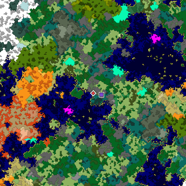 Map of Bedrock seed -230300039 around the world origin