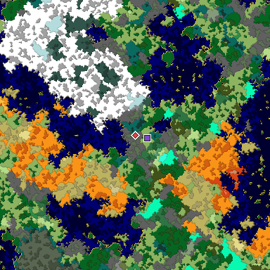 Map of Bedrock seed 178998999 around the world origin