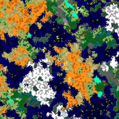 Map of Bedrock seed 1761335061 around the world origin