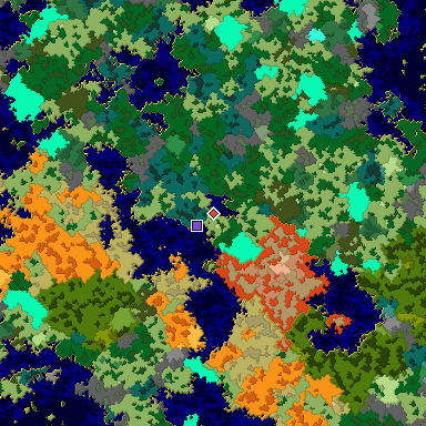 Map of Bedrock seed 522462826 around the world origin
