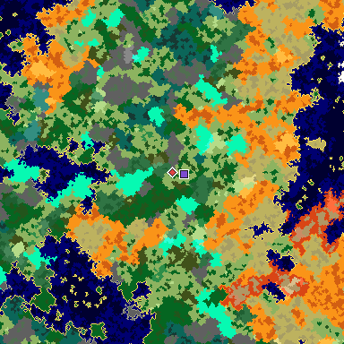 Map of Bedrock seed 512874114 around the world origin