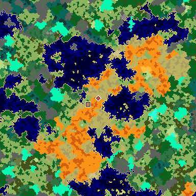 Map of Bedrock seed -84060932 around the world origin