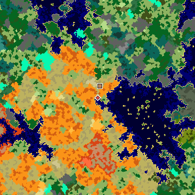 Map of Bedrock seed -1330193159 around the world origin
