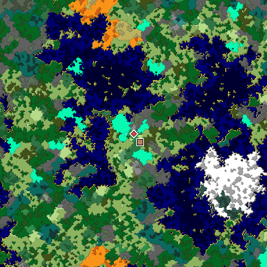 Map of Bedrock seed 1442089540 around the world origin