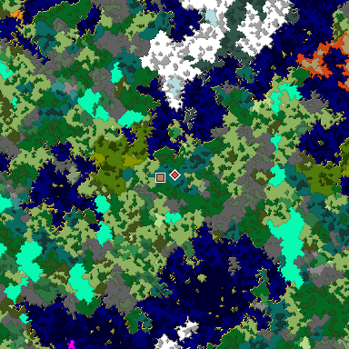 Map of Bedrock seed -573214003 around the world origin