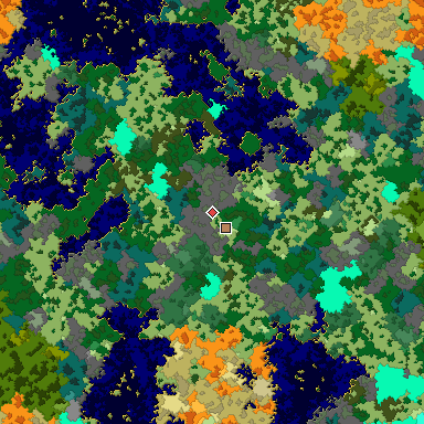 Map of Bedrock seed 737695331 around the world origin