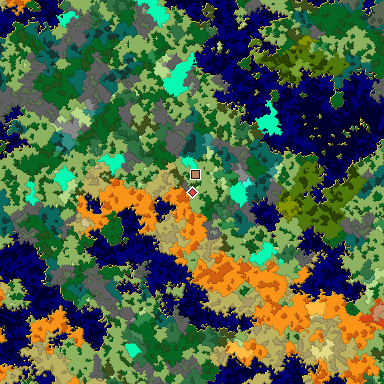 Map of Bedrock seed -514233204 around the world origin