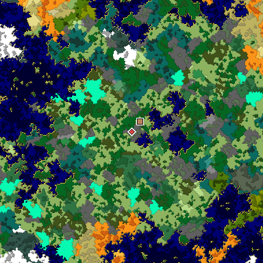 Map of Bedrock seed 1222072150 around the world origin