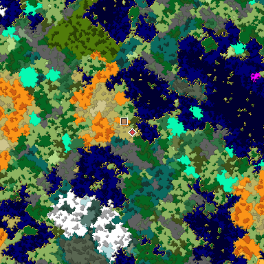 Map of Bedrock seed -936617092 around the world origin