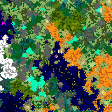 Map of Bedrock seed -1227563671 around the world origin