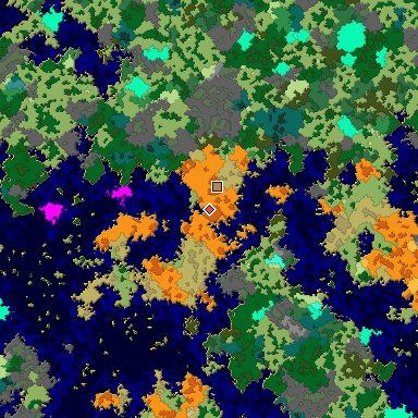 Map of Bedrock seed 2001292565 around the world origin