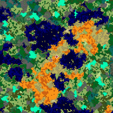 Map of Bedrock seed -84060932 around the world origin