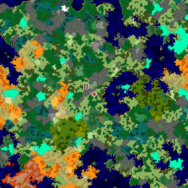 Map of Bedrock seed 1999241239 around the world origin