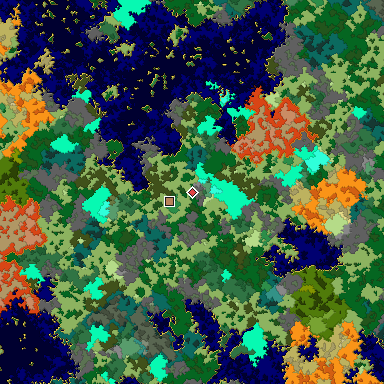 Map of Bedrock seed -433335134 around the world origin